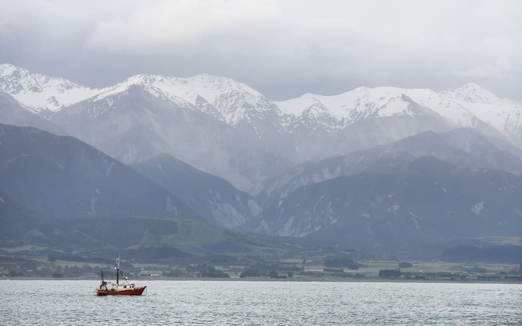 Looking towards Kaikoura ranges.