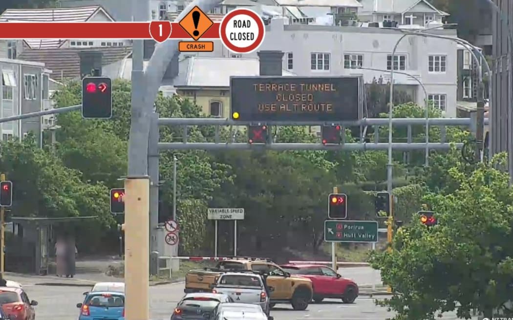 Lanes on Wellington's terrace tunnel closed after a crash on 15 October