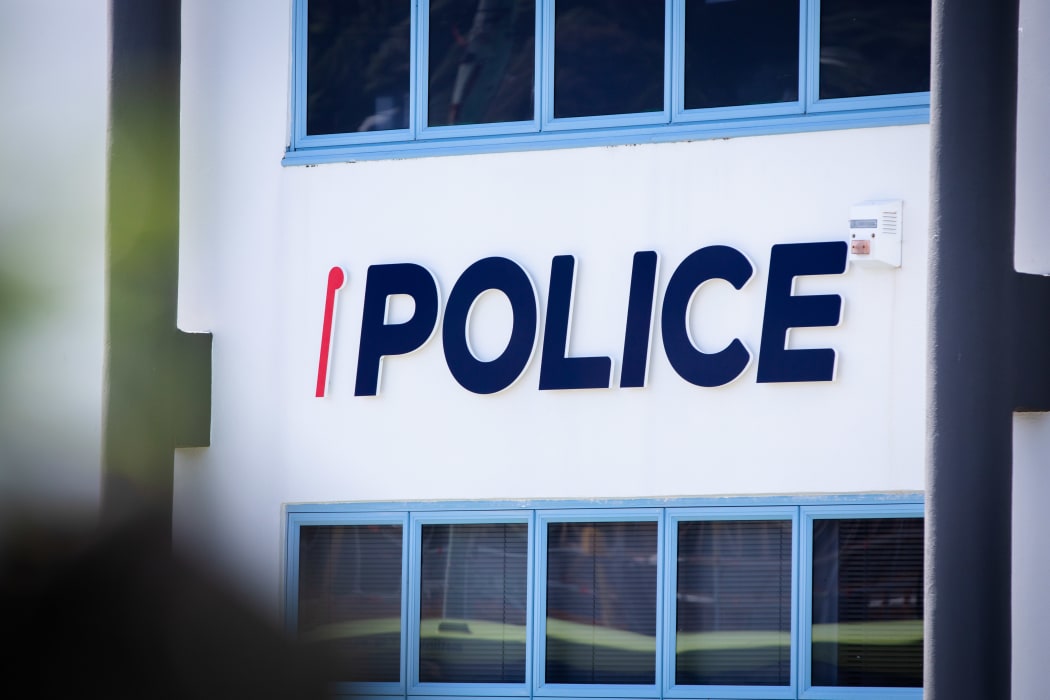 Police sign outside a police station