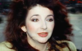 Kate Bush about to perform at Comic Relief 1986.