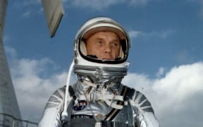 John Glenn during training for his 20 Feburary 1962 space flight aboard Friendship 7 in which he became the first American to orbit the Earth.