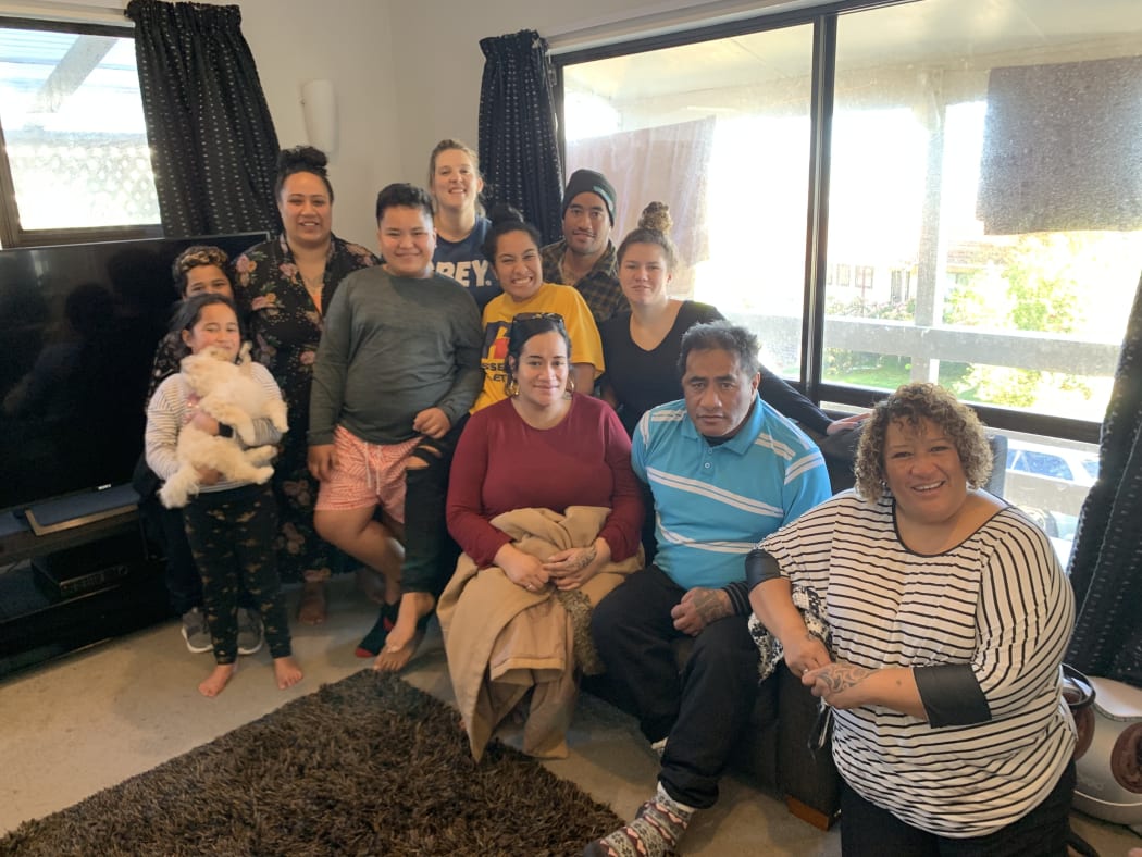 The Wallace Whanau at home in Porirua.