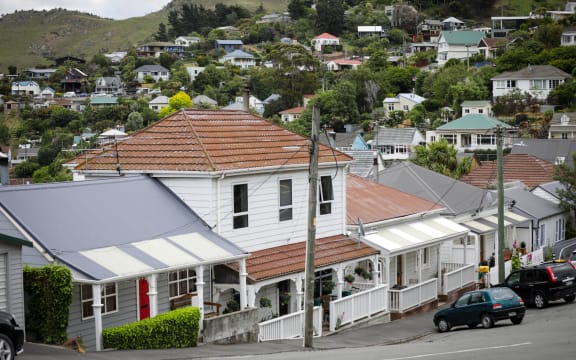 Houses around Lyttelton area in Christchurch