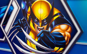 Wolverine illustration at the Shanghai Madame Tussauds wax museum.