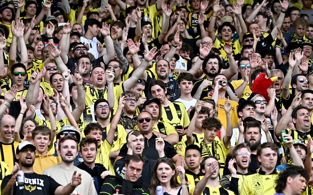 Wellington Phoenix fans show their support.
