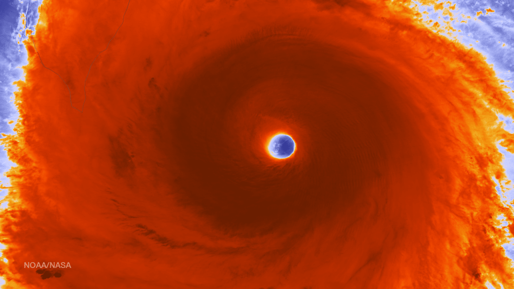 NASA satellites show super typhoon Nepartak approaching Taiwan.
