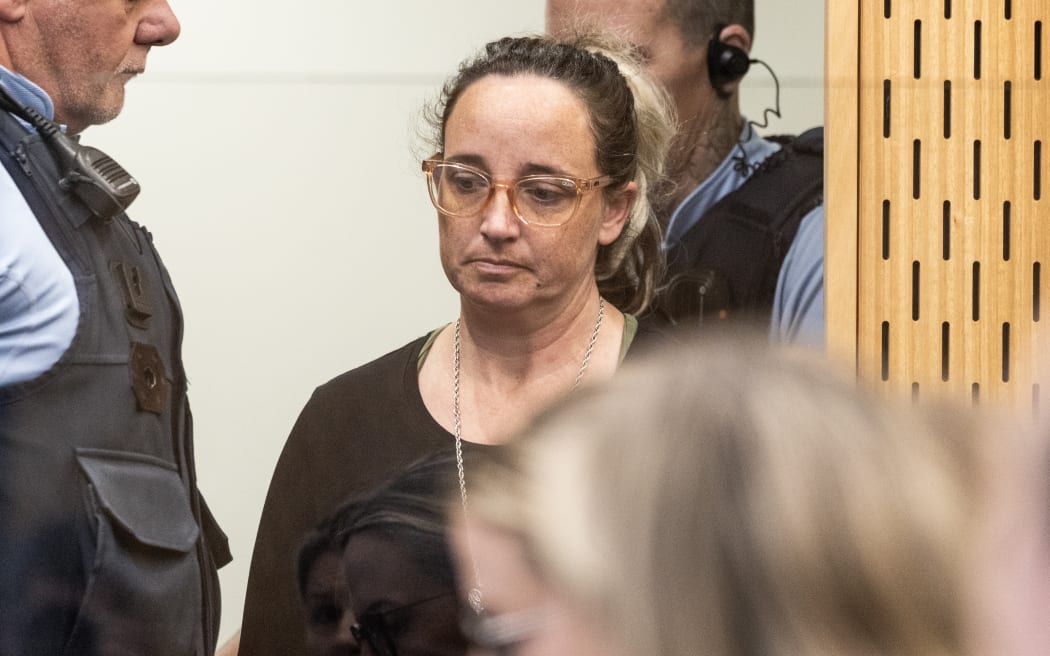 Katrina Boyes appearing on a murder charge in the Christchurch High Court on Tuesday 30 September 2025