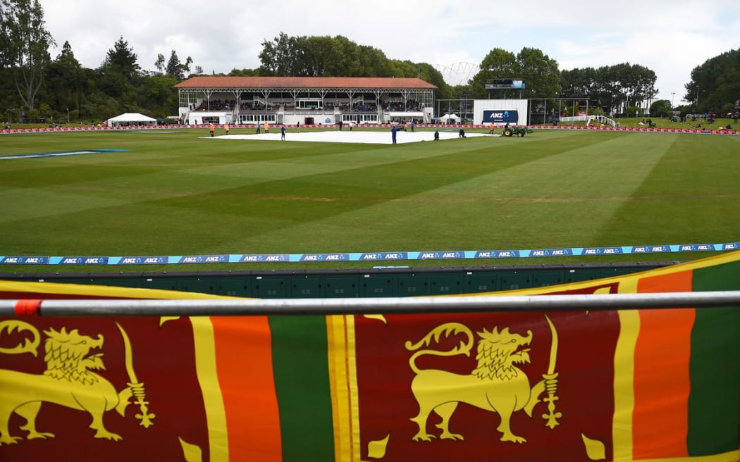 General view during a rain delay on day 4 of the 1st cricket test match between New Zealand and Sri Lanka at University Oval, Dunedin, Sunday 13 December 2015. Copyright photo: Andrew Cornaga / www.photosport.nz