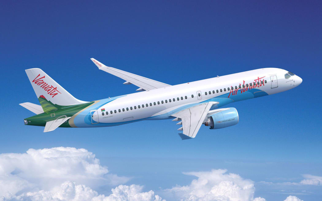 Air Vanuatu's new Airbus A220-300 (computer generated).