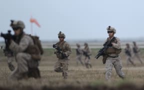 US Marines taking part in a training exercise.