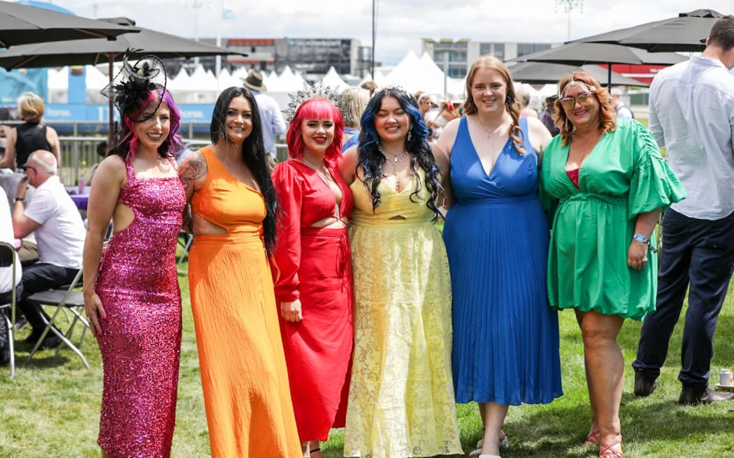 Jordan Cooke, Natalie Shrimpton, Rebecca Attwood, Jasmin Lowe, Rachel Pullan and Kylie Lowe are spending their work Christmas do for Definition Hair Salon at the races.