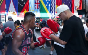 Just another day at the gym in South Auckland - boxing is on the menu.
