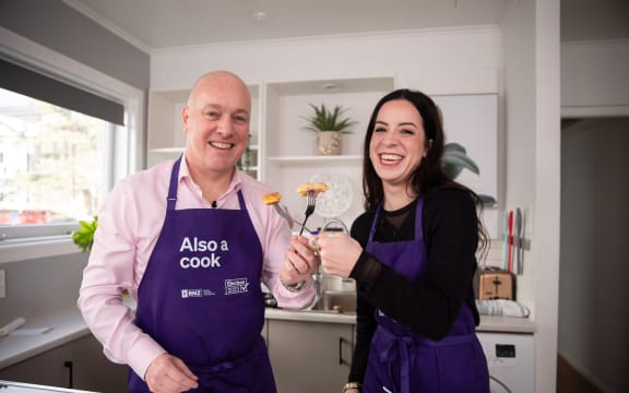 National Party leader Christopher Luxon takes part in Charlotte Cook's Grilled series.