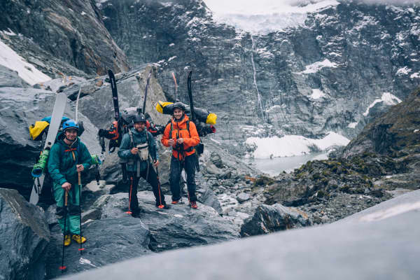 Waiatoto follows Charlie Murray, Jasper Gibson and Nick Pascoe as they make their way from the Matukituki valley across rugged terrain to the Tasman Sea via the Volta Glacier.