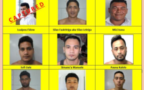 Mugshots of 14 of the 15 prisoners still at large. Not shown here is escapee Lupe lelevaga.