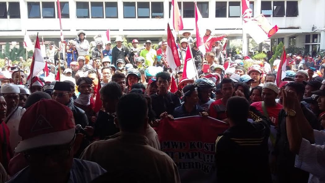 Anti-independence demonstration in Jayapura