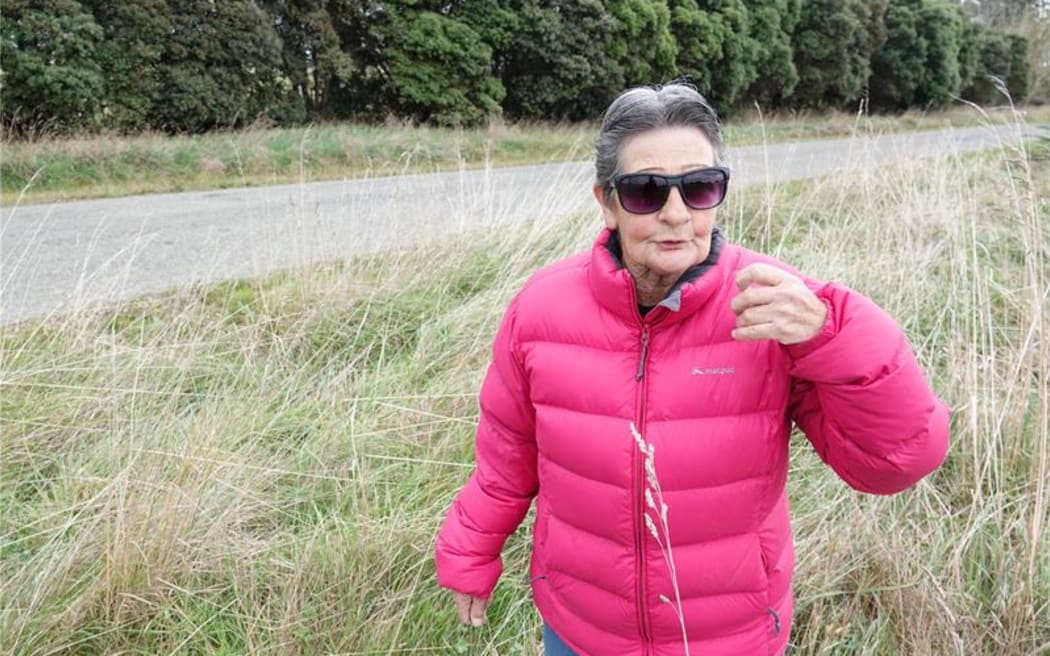 Robyn Dandy at the site of the former Lake Alice institution.