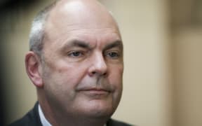 Finance Minister Steven Joyce at Printlink for the printing of the 2017 Budget.