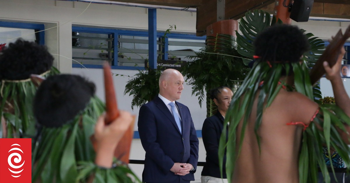 Watch: Prime Minister Christopher Luxon speak to media from Niue