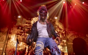 Iron Maiden perform in Budapest.