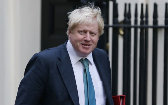 British Foreign Minister Boris Johnson arrives at 10 Downing Street in London for a cabinet meeting on October 11, 2016.
