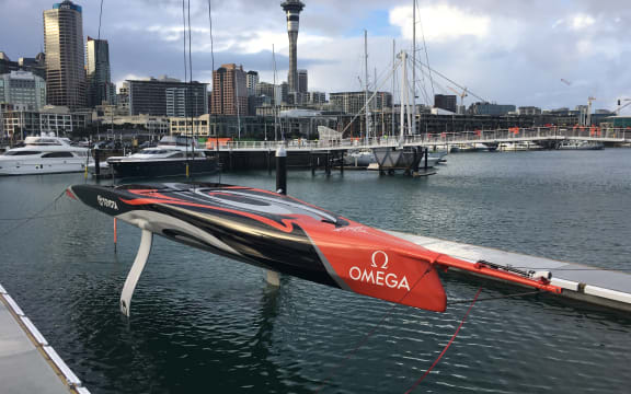 Team New Zealand's A-C 75, a full-size 75-foot foiling monohull, revealed on 6 September.