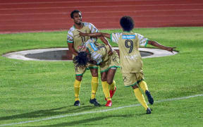 Kevin Nemia (11) struck twice for AS Magenta, including the winning goal.