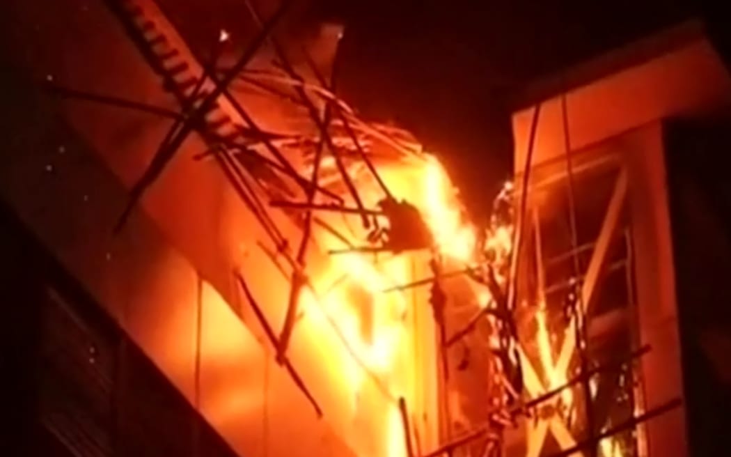 The fire in a shopping complex in Mumbai.