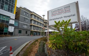 Exteriors of Chch Hospital during covi-19 level 4 lock down