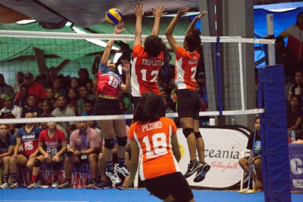 The Marshall Islands women's volleyball team defeated Guam in a thrilling five-set match at the 9th Micronesian Games.
