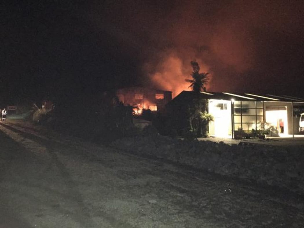 A photo of the fire supplied by police