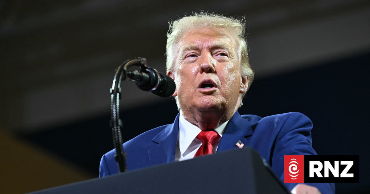 US President Donald Trump speaks at Wheeler High School, in Marietta, Georgia, on July 22, 2026