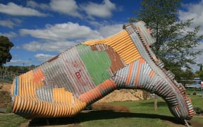 Taihape's corrugated gumboot.