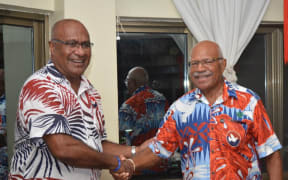 Manoa Kamikamica, left, and Sitiveni Rabuka.