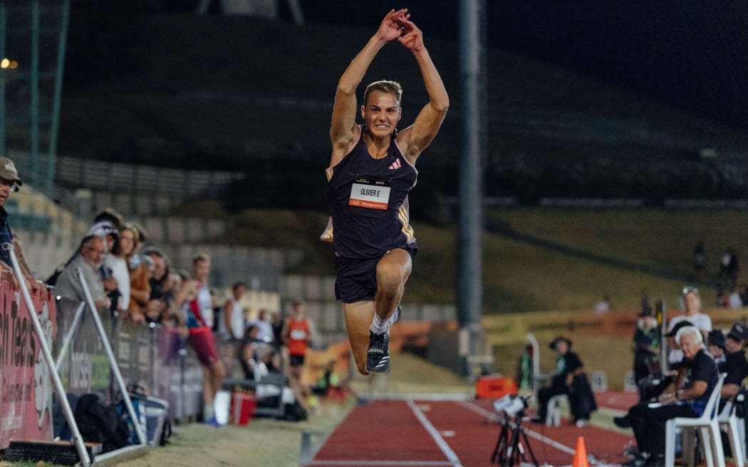 New Zealand triple jumper Ethan Olivier.