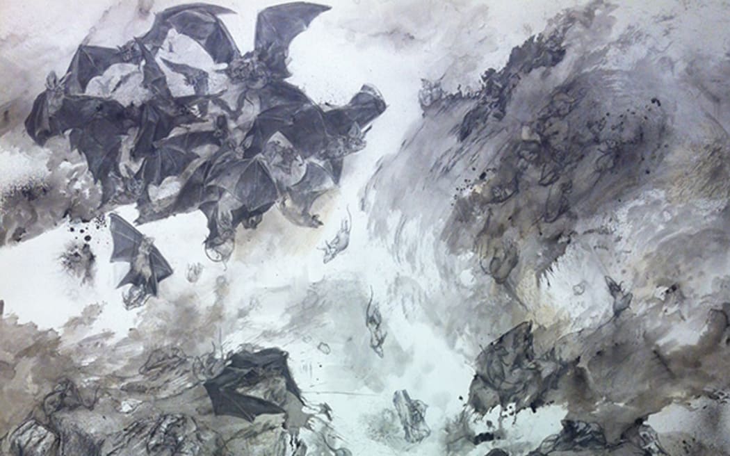 2016 Parking Drawing Prize winner Hannah Beehre's "The Catastrophe"