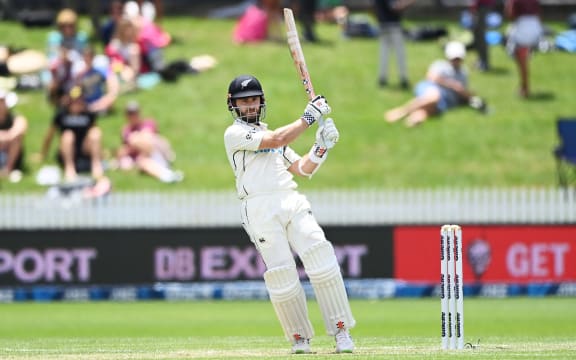 Kane Williamson plays a shot. New Zealand Black Caps v West Indies, Day 2 of the 1st international cricket test at Seddon Park, Hamilton on Friday 4 December 2020. West Indies tour of New Zealand. © Copyright photo: Andrew Cornaga / www.photosport.nz
