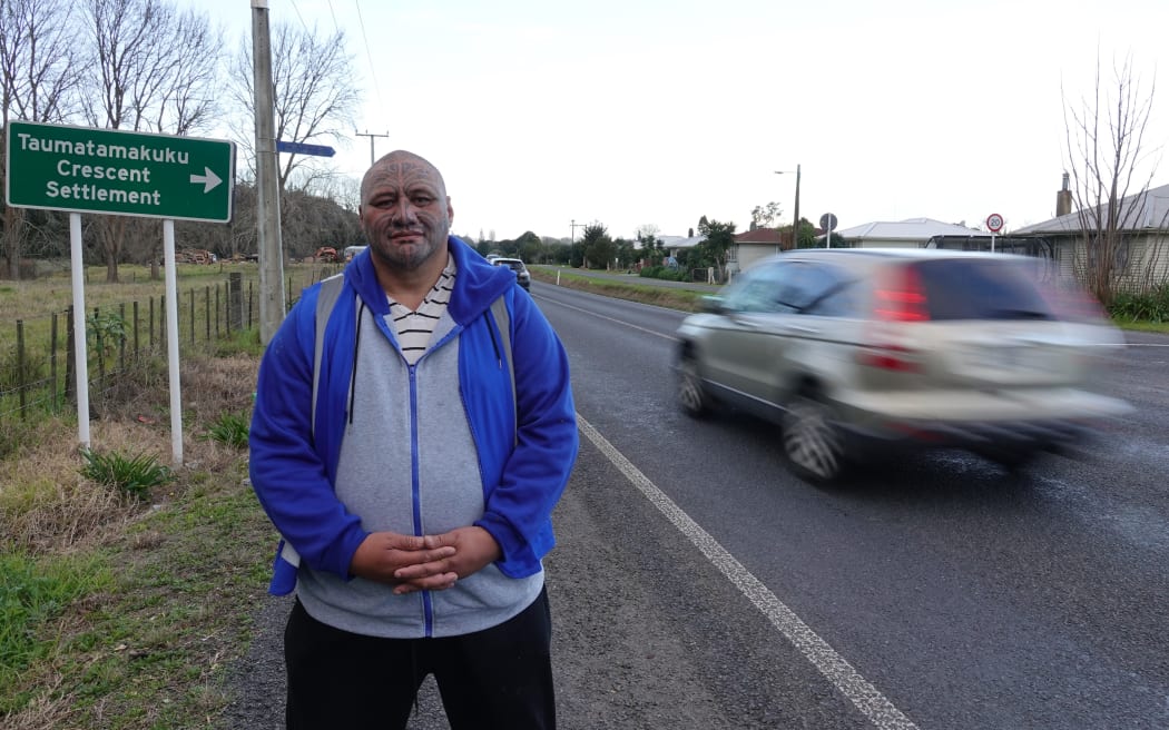 Roddy Hapati Pihema says the camera is a last resort to reduce speeds through the settlement of Taumatamākuku.
