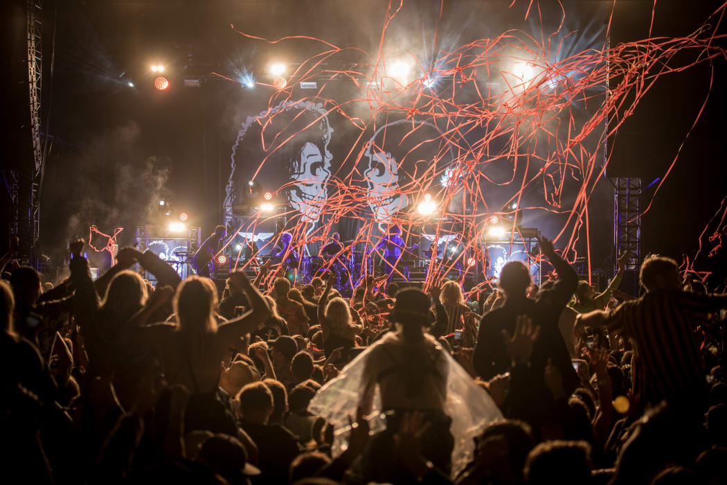 Australian electronic duo Peking Duck performing at Christchurch's Electric Avenue festival