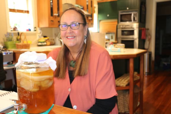 June Grant is a big fan of home made kombucha.