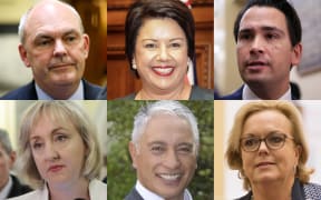 Clockwise from top left: Steven Joyce, Paula Bennett, Simon Bridges, Judith Collins, Alfred Ngaro, Amy Adams