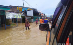 Flooding on the Indonesian island of Flores.