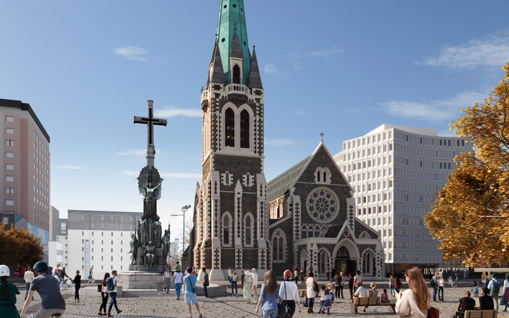 A render shows the new plan for the cathedral.