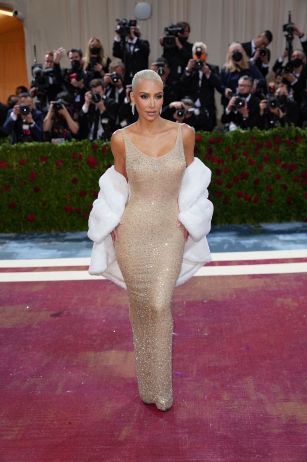 Kim Kardashian attends The 2022 Met Gala Celebrating America: An Anthology of Fashion at The Metropolitan Museum of Art on May 02, 2022