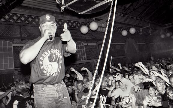 Chuck D of Public Enemy performing in Malmo in 1991
