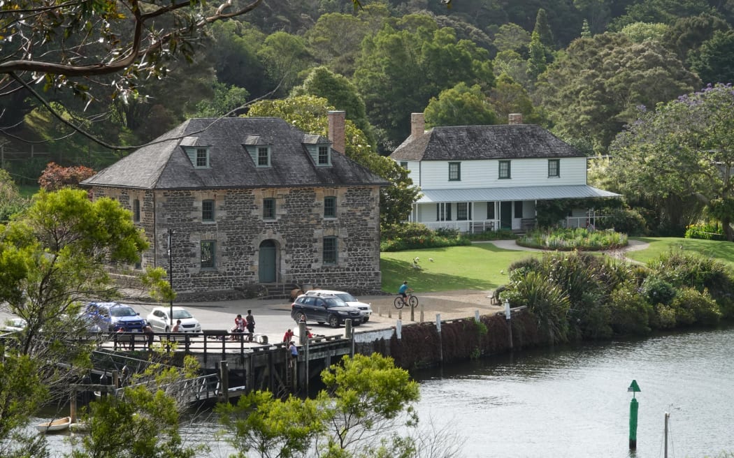 The Stone Store (1832-36) and Kemp House (1821-22) as seen from Kororipo Pā.