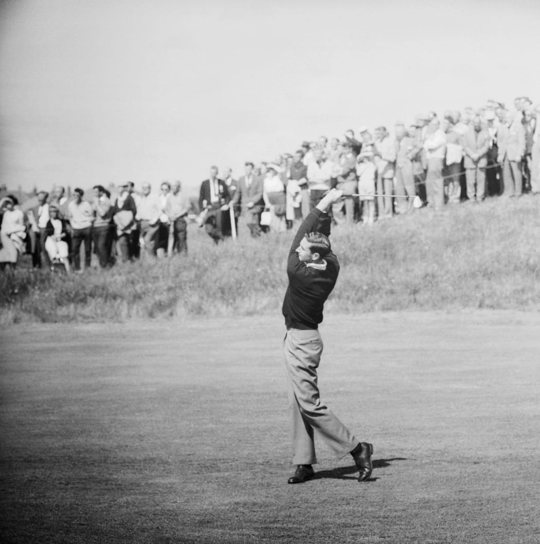 New Zealand-born golfing champion Bob Charles wins the British Open Golf Championship at Royal Lytham & St Annes Golf Club, July 1963.