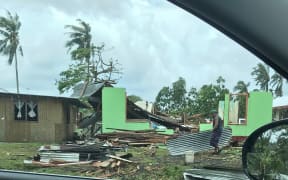 Damage from Cyclone Gita in American Samoa.