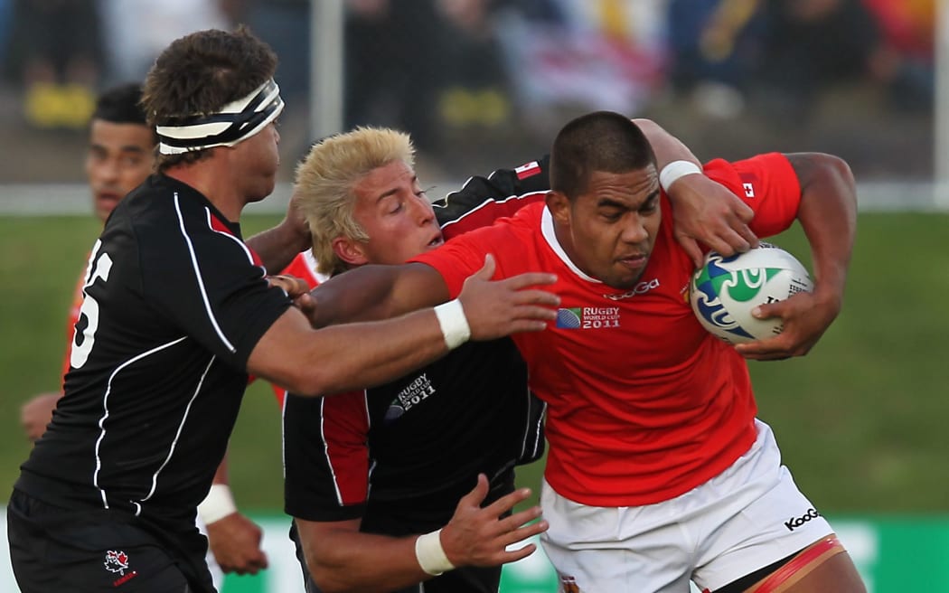 Former Tonga flanker Sione Vaiomo'unga at the 2011 Rugby World Cup.