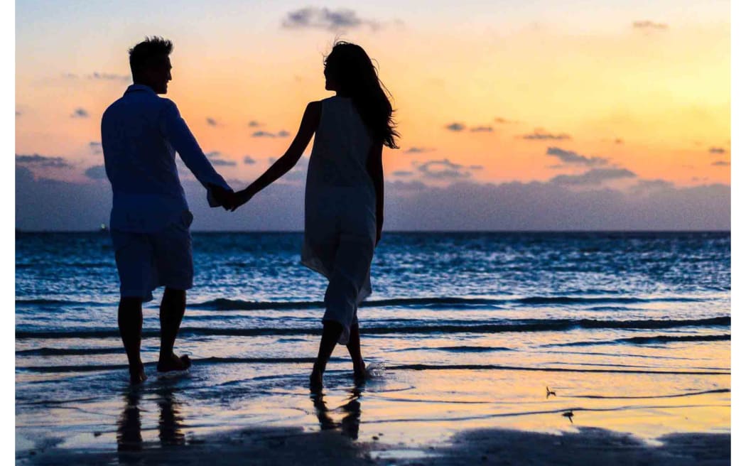 couple on beach